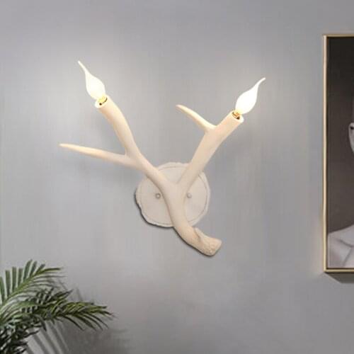 Creative Nordic Resin Tree Wall Lamp Study Room Restaurant Cafe Club Sconce Corridor Aisle Villa Balcony Porch Light