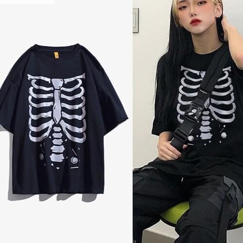 Vintage Oversized gothic y2k Printed Tshirt Harajuku short-sleeve unisex loose T Shirts Summer Streetwear Tops graphic t shirts