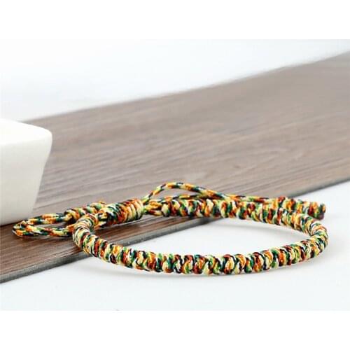 Vintage Tibetan Buddhist Bracelet Handmade Lucky Charm Bracelets&Bangle For Women Men Girl Adjustable Rope Knots Fashion Jewelry