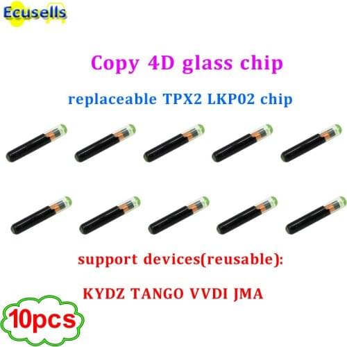 10pcs/lot Copy 4D glass chip replaceable TPX2 LKP02 chip support KYDZ TANGO VVDI JMA machine(Reusable