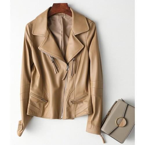 100% Real Sheepskin Coat Female Autumn Winter Clothes 2020 Korean Streetwear Montone Genuine Leather Jacket Chaqueta Mujer W2155