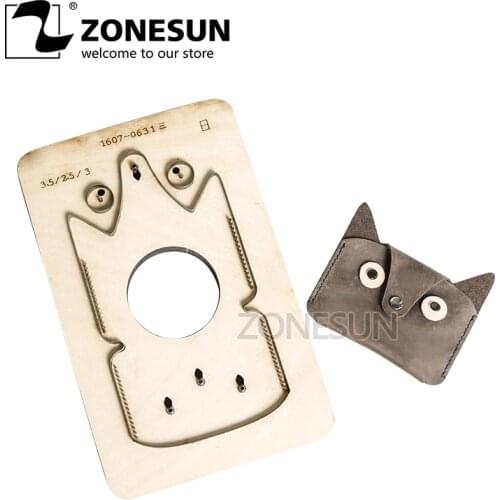 ZONESUN Customized owl shape Leather Craft DIY Wooden Template Knife Punching tool laser Cutting die Mold animal Japanese steel