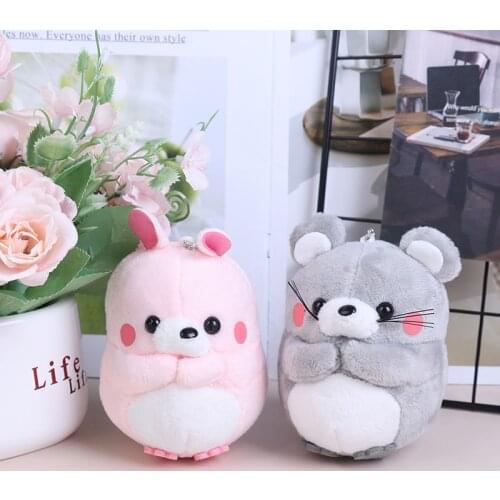 1pc Lovely Plush Toy Soft Stuffed Cartoon Animal Dog/Rabbit/Marmot/Bear Keychain Bag Pendant Doll Kid new