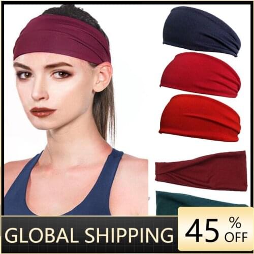 1 PC Absorbent Sport Sweat Headband For Men Women Yoga Hair Bands Sweatband Outdoor Cycling Running Sports Accessories