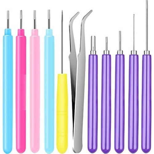 11pcs Quilling Needle Craft Paper Scrapbooking Stamping Slotted Pen Tweezer Tool Quilling Paper DIY Handmade Set