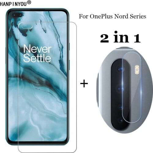 2-in-1 Tempered Glass For OnePlus 8 Nord 5G / OnePlus Z Camera Lens Protection Film + Front Screen protector Guard