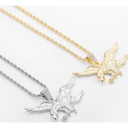 2021 Fashion Simple Compact and Exquisite Crow Raven Eagle Mens and Womens Pendant Necklace Gift [316L Stainless Steel]