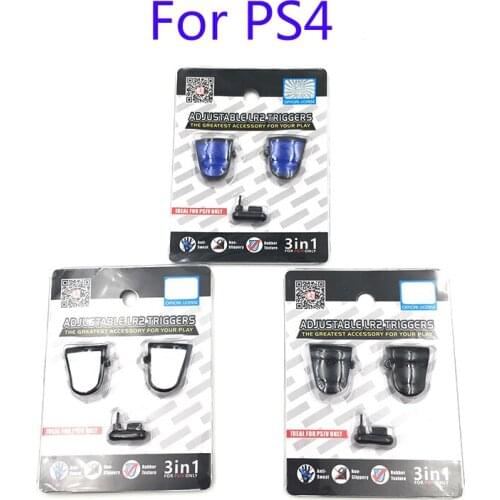 3pcs for PS4 Dualshock 4 PS4 Slim PS4 Pro3 in 1 R2 L2 Adjustable Trigger Extenders W/ Dust plug Dual Triggers Attachment