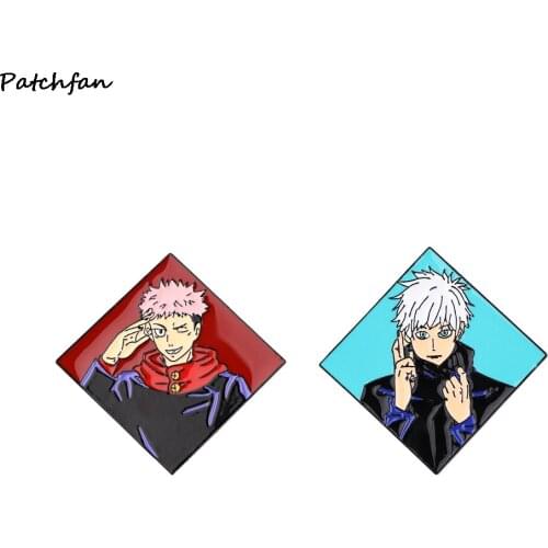 AD858 Patchfan Anime Cool Man Hard Enamel Pin Fashion Charm Brooch Art Badge Unique Jewelry Gift