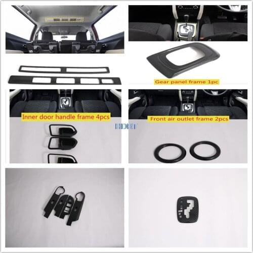 Car Interior Carobon Decoration Accessories For Toyota Rush 2017 2018 Instrument Console Gear Water Cup Cover Air Vent Trims