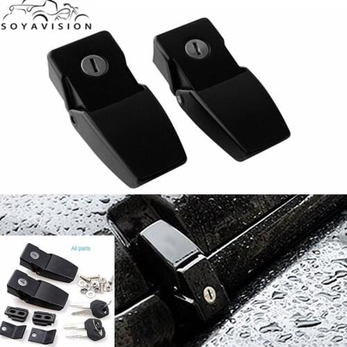SOYAVISION Aluminum Hood Lock Assembly Locking Hood Catch Latches For Jeep Wrangler JK & Unlimited Parts Black Hood Lock