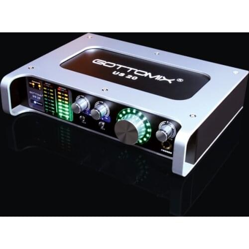 100% Original Gottomix US20 Professional USB Audio Interface Live Broadcast Recording Sound Card