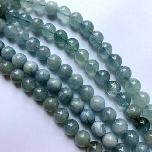 Natural Stone Beads Aquamarines Round Beads 8mm stone Jewelry Beads for jewelry 40cm/strands