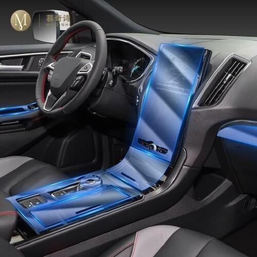 For Ford Edge stline 2019-2021 Car Interior Center console Transparent TPU Protective film Anti-scratc Repair film Accessories