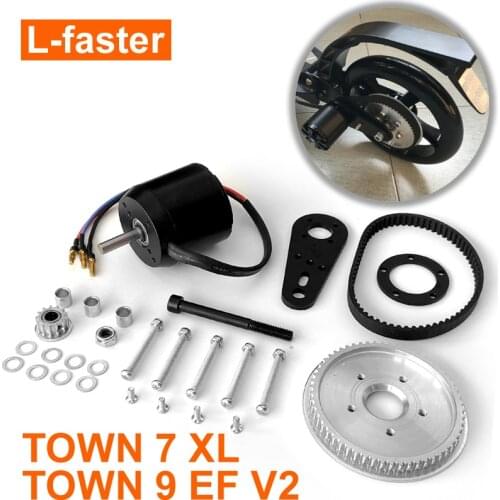 L-faster Town 9EF V2 Electric Scooter Conversion Kit DIY Lightest Electric Foldable Kickscooter With Airplane Model Motor 6374