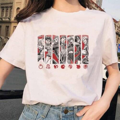 Seven Deadly Sins Shirt Men/women Harajuku T Shirt Unisex Kawaii Summer Tees Tops Cool Anime T Shirt Ulzzang T-shirt Male 90s