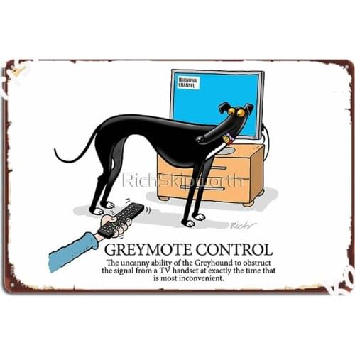 Greyhound Glossary Greymote Control Metal Sign Retro Club Home Plaques Pub Garage Tin Sign Poster