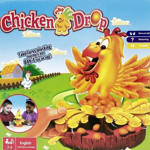 Chicken Drop Education Game,Plunk the Feathers from the Chicken without Releasing the Eggs,A Fun Family Game for Boys and Girls