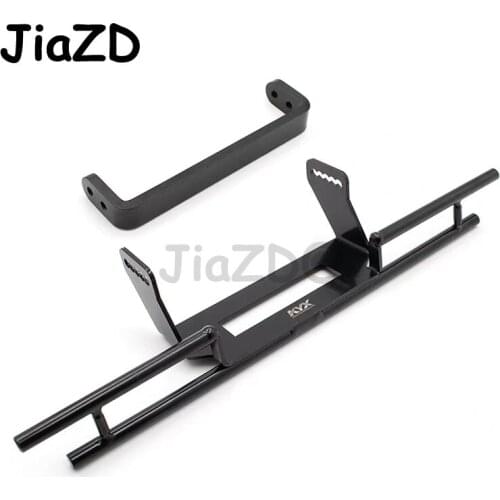 KYX Racing CNC Alloy Rear Bumper with Frame Bracket Accessories for RC Crawler Car Traxxas 6x6 TRX6 TRX4 RC Car Upgrades Parts