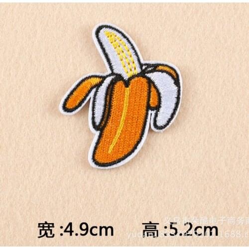 Cartoon Iron on Banana Novelty Embroidered Clothes Patch For Clothing Girls Boys