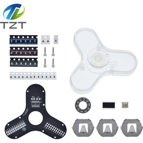 TZT Electronic Diy Kit Fingertip Gyro LED Manufacture Kit Fun Welding Diy Kt RG550 Alleviate Fatigue Loosen Body And Mind