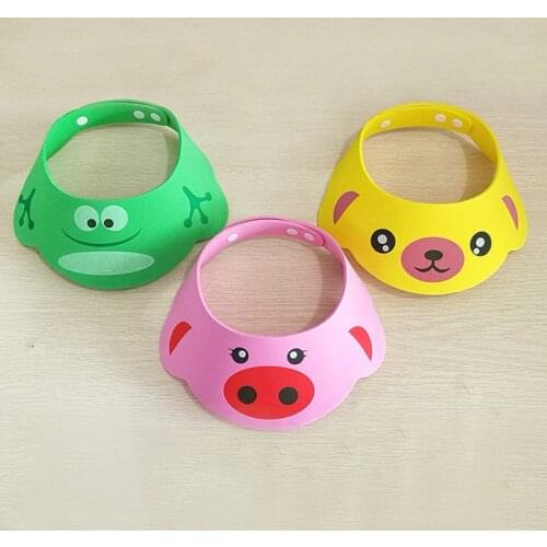 New Adjustable Infant Shampoo Hat Four-speed Cartoon Shower Cap Childrens Bath Visor Hat Baby Bathing Accessories Protect Ears