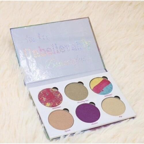 6 Colors Highlighter Makeup Palette Kit Make Up Palette Shimmer Iluminador Maquillaje Highlighting Bronzers Powder Set