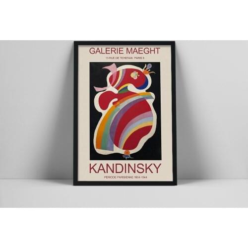 Wassily Kandinsky Poster, art Exhibition Poster, Kandinsky Galerie Maeght, Parijs 1969, Museum Art Print, Abstract art, Exhibiti