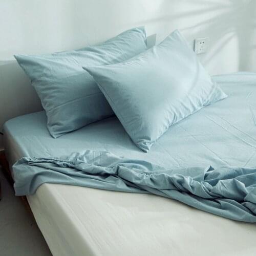 Fitted sheet Home bedding soft knitted solid bed sheet 1.5m 1.8m bed fitted mattress sheet