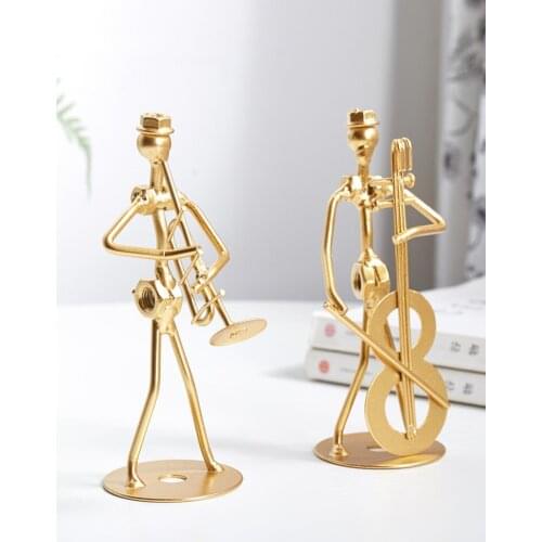 Luxury Gold Plated Creative Metal Art Gift Music Home Decor Craft Decoration Artist Desktop Nordic Home Living Home Decoration