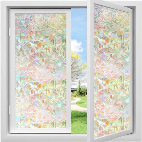 2020 Lattice Static Cling Translucent Self-Adhesive Glass Film Vinyl Geometry Window Foil Privacy Sticker Drop-Shipping 100cm