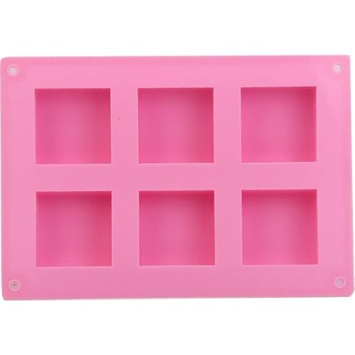 Six Square Silicone Mould Handmade soap mold