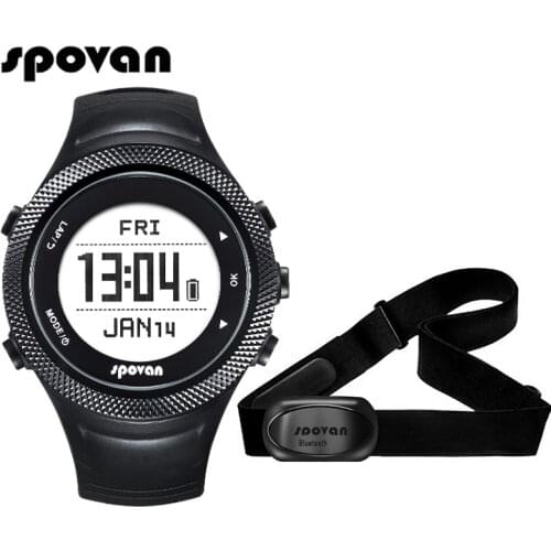 Spovan GL006 Sports Digital Watch GPS Navigation Heart Rate Monitor + Bluetooth 4.0 Chest Strap 3D Fitness Men Women Wristwatch