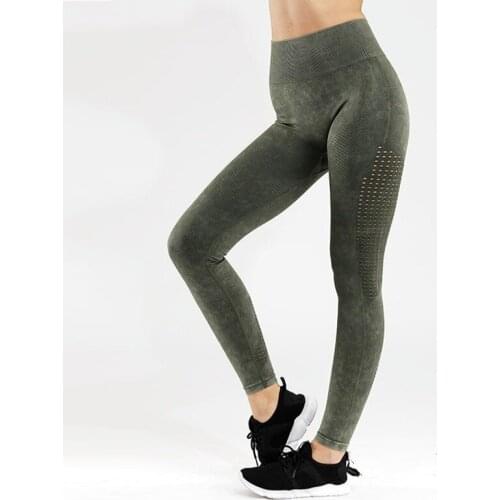 Sports Pants Gym Leggings Yoga Seamless Pants Frosted Retro Stretchy High Waist Fitness Leggings Joggers Running Pants Women