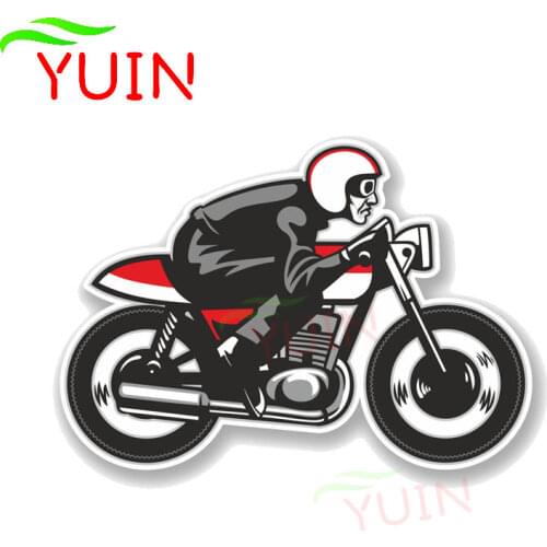 Stylish Sport Retro Biker Car Sticker Personality PVC Bumper Window Decoration Accessories Motorcycle Waterproof Decal 15*11cm