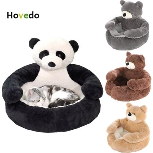 Super Soft Pet Bed Sofa Winter Warm Cute Bear Hug Cat Sleeping Mat Plush Large Puppy Dogs Cushion Cozy Cute Comfort Pet Supplies