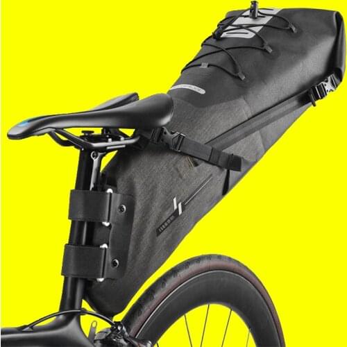 Reflective Bike Bags Waterproof Cycling Foldable Tail Rear Bag 12L Large Capacity Saddle Bag Trunk Bicycle Bag Bike Accessories