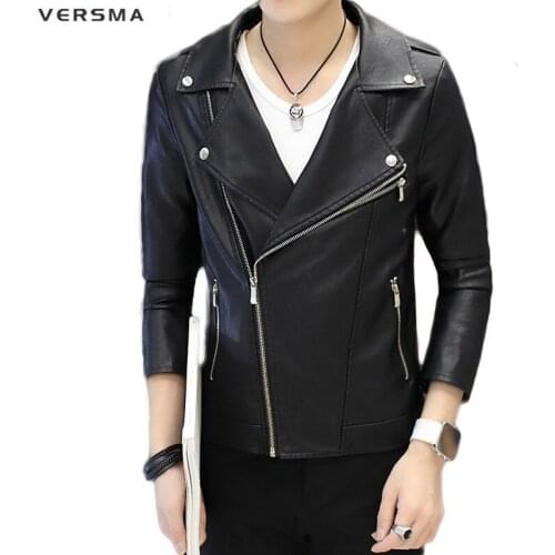 VERSMA Men's Faux Leather Jackets