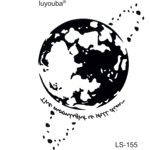 The Earth Under Moonlight Waterproof Temporary Tattoo Sticker Harajuku Fake Tattoo Tatouage Temporaire Femme Tatoo Men