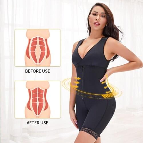 Women Postpartum Girdles Shapewear Tummy Control Open Bust Full Body Shaper Slimming Plus Size Bodysuit Waist Trainer Fajas S6XL