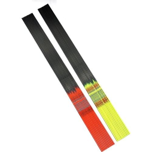 12 PCS new 31-inch spine 400/500/600/700/800/900/1000 pure carbon shaft ID 4.2mm quiver fluorescent yellow and fluorescent orang