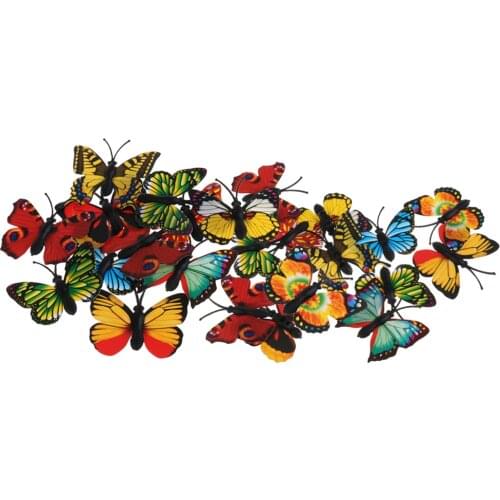 24x Simulation Butterfly Figures Educational Toy Garden Decor Photo Props