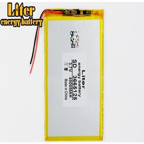 3.7 V 4000mah (polymer lithium ion ') Li - ion 'for 8 inch, 9.7 inch tablet PC of 3665125 Rechargeable batteries
