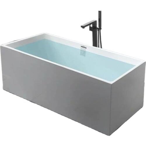 Acrylic bathtub small family household adult independent type thin edge 1-1.7 m 051 thermal bath