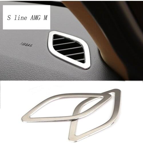 Car styling For BMW E84 X1 2011-2015 Air Conditioning Vents Cover Stickers AC Outlet Frame Trim Decoration Stickers Accessories