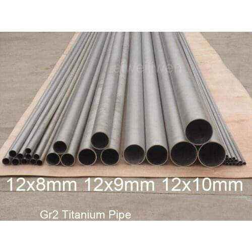 12mm od 12x8mm 12x9mm 10mm gr2 seamless titanium tube grade 2 Titanium Pipe heating titanium alloy pipe Industrial ti pipe TA2