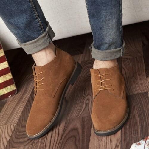 Brand Faux Suede Leather Mens Boots Men Business Casual leather Shoes Autumn Winter Fashion Oxford Shoes For Men 751