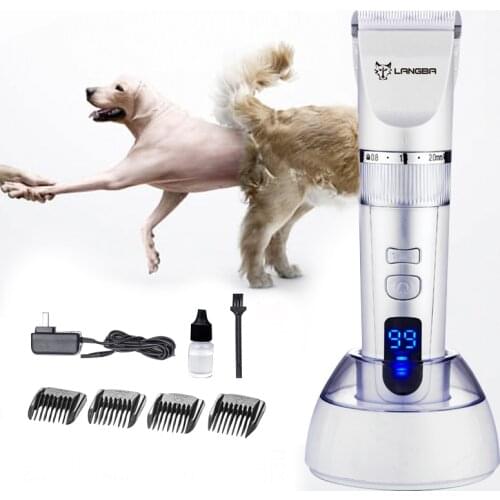 Dog Hair Trimmer Electrical Pet Professional Grooming Cutter Machine Tool Rechargeable Low-noise Shavers Cat Dog Haircut clipper