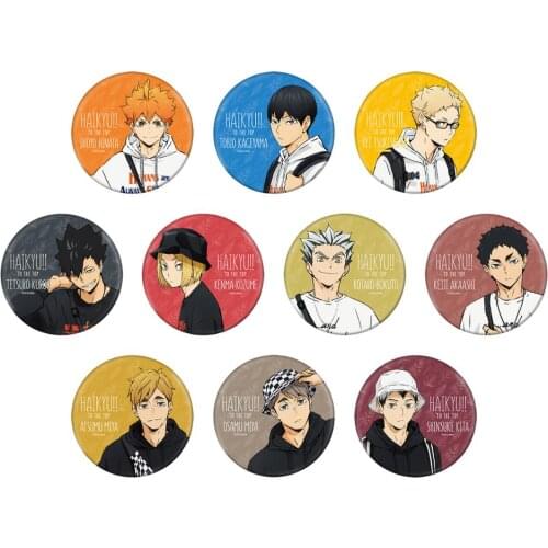 Haikyuu!! TO THE TOP Anime Kuroo Tetsurou Kozume Kenma Shouyou Hinata Kita Shinsuke Atsumu Miya Haikyu Metal Badge Brooch Pin