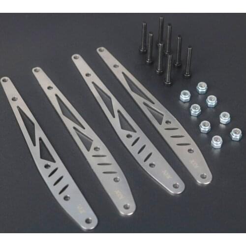 KYX Racing Stainless Steel Rear Trailing Arm Plate Protector Tie Rod Guard Upgrades Parts for 1/10 Rc Crawler Axial RBX10 RYFT